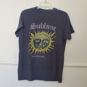 Sublime Sun Graphic T-Shirt Mens Charcoal Gray Long Beach Ca Ska Punk Rock Tee